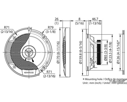 Автоакустика Kenwood KFC-S1676EX