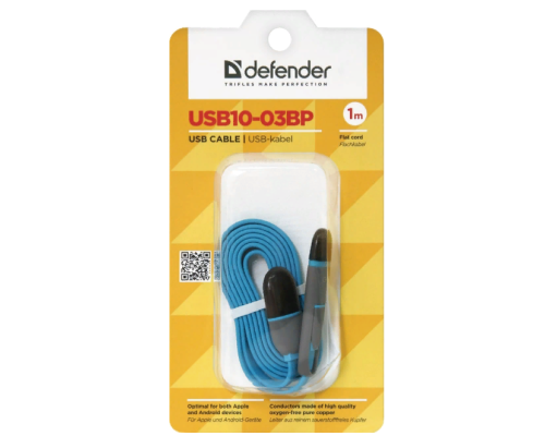 Кабель Defender USB10-03BP (синий) [87487]