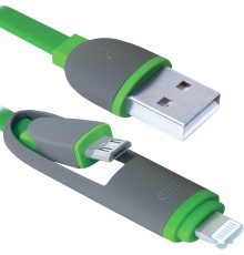 Кабель Defender USB10-03BP (зеленый) [87489]