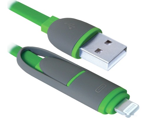 Кабель Defender USB10-03BP (зеленый) [87489]