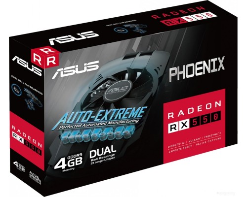 Видеокарта Asus Phoenix Radeon RX 550 4GB GDDR5 PH-RX550-4G-EVO