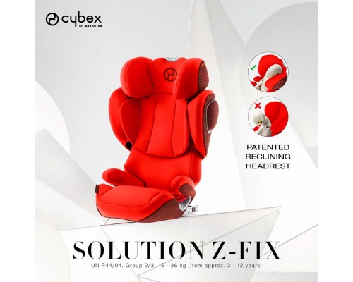 Автокресло группа 2/3 (15-36 кг) Cybex Solution Z i-Fix (Deep Black)