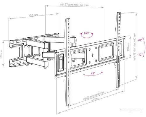 Кронштейн Arm Media LCD-418 (черный)