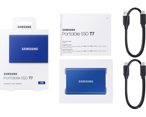 Внешний жёсткий диск Samsung T7 2TB (синий)