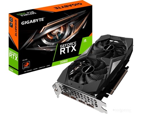 Видеокарта Gigabyte GeForce RTX 2060 D6 6GB GDDR6 GV-N2060D6-6GD