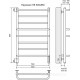 Электрический полотенцесушитель Terminus Евромикс П8 500х850 электро ( new встроен диммер справа)