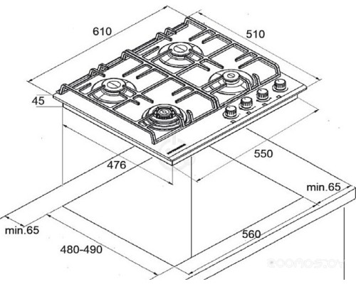 Варочная панель Kuppersberg FS 65 ANT