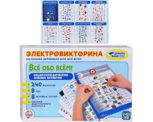 Настольная игра Десятое королевство Электровикторина Все обо всем 03642