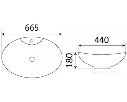 Умывальник CeramaLux 7025 Умывальник CeramaLux 7025
