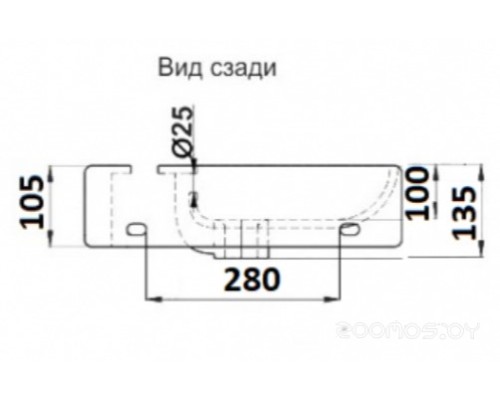 Умывальник CeramaLux 78404R Умывальник CeramaLux 78404R