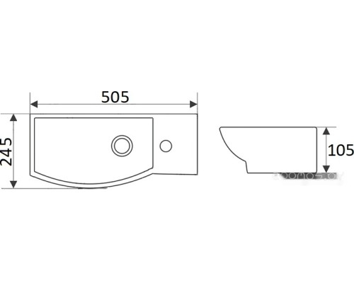 Умывальник CeramaLux N7947CL Умывальник CeramaLux N7947CL