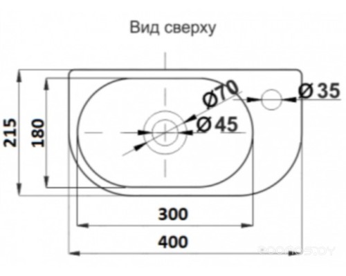 Умывальник CeramaLux 78204L Умывальник CeramaLux 78204L