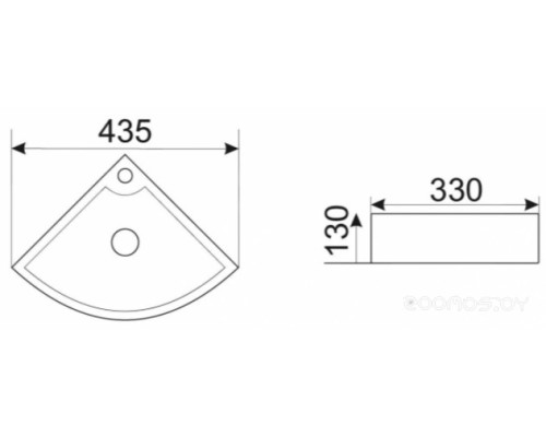 Умывальник CeramaLux 9067B Умывальник CeramaLux 9067B
