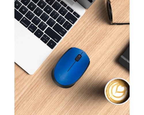 Мышь Logitech M171 Wireless Mouse синий/черный [910-004640]