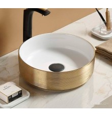 Умывальник CeramaLux C1055 (белый/золотистый)