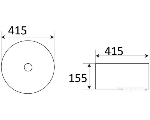 Умывальник CeramaLux C1057 (белый/золотистый) Умывальник CeramaLux C1057 (белый/золотистый)