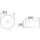 Умывальник CeramaLux C1057 (белый/золотистый)