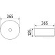 Умывальник CeramaLux C1054 (белый/серебристый)