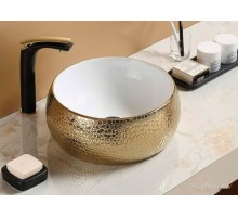 Умывальник CeramaLux C1063 (белый/золотистый)