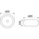 Умывальник CeramaLux C1063 (белый/золотистый)