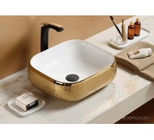 Умывальник CeramaLux C1068 (белый/золотистый)