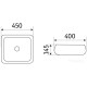 Умывальник CeramaLux 78321 (белый/серебристый)