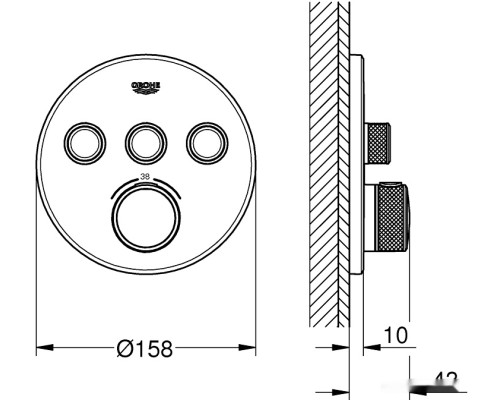 Смеситель Grohe Grohtherm SmartControl 29121000 (хром)