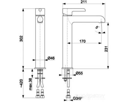 Смеситель Armatura Angelit 4722-612-40