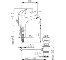 Смеситель Armatura Ekokran Atut 5512-854-00