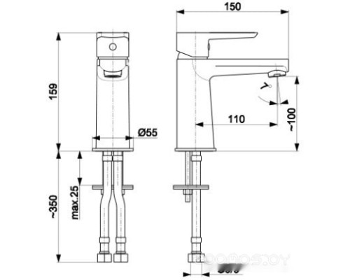 Смеситель Armatura Narva Black 5222-815-81