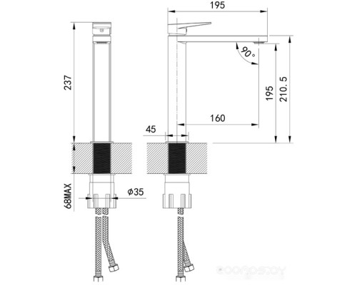 Смеситель IDDIS Bridge BRDSB01i01