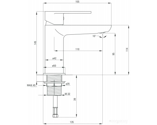 Смеситель Deante Alpinia BGA 021M