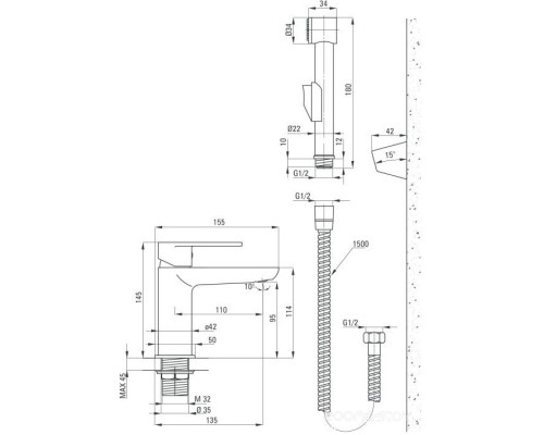 Смеситель Deante Alpinia BGA 027M