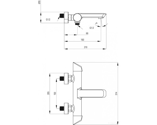 Смеситель Deante Arnika BQA 010M