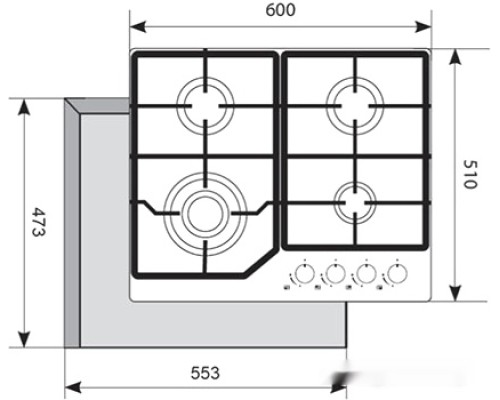 Варочная панель AKPO PGA 604 LXE