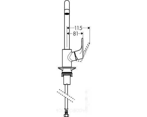 Смеситель Hansgrohe Focus M41 31820670 (черный матовый)