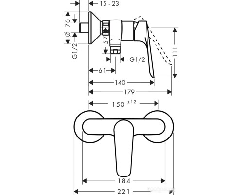 Смеситель Hansgrohe Logis E 71610000