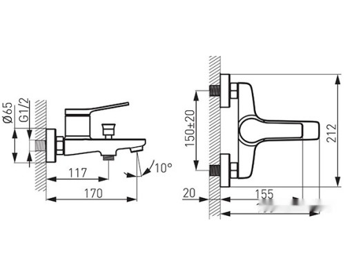 Смеситель Ferro Stratos BSC1