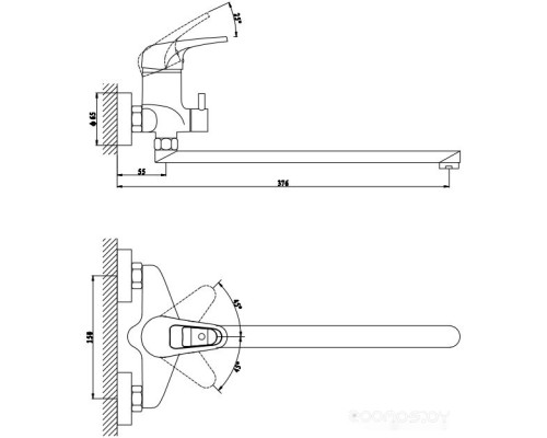 Смеситель Gross Aqua Optima 7518511С-35F