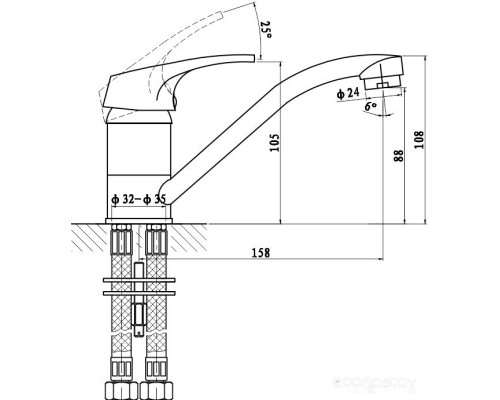 Смеситель Gross Aqua Base 3210258C-G0109