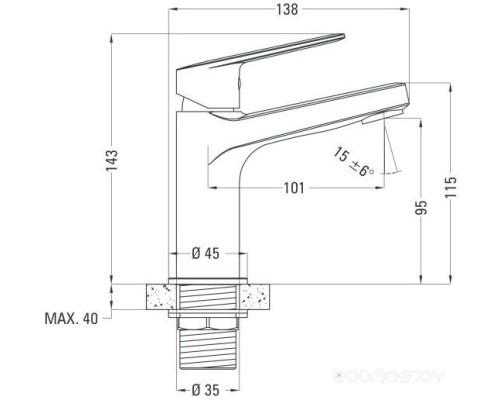 Смеситель Deante Jasmin BGJ 021K