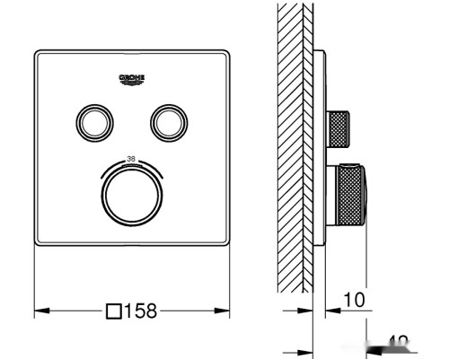 Смеситель Grohe Grohtherm SmartControl 29124000