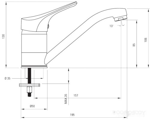 Смеситель Deante Joko BOJ 026M