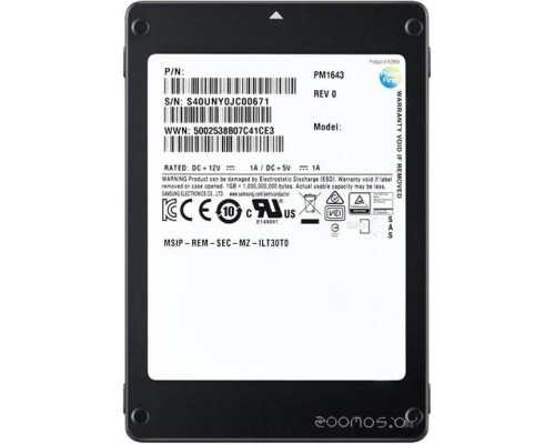 SSD Samsung PM1643 3.84TB MZILT3T8HALS