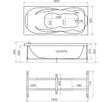 Ванна Triton ЦЕЗАРЬ 180x80