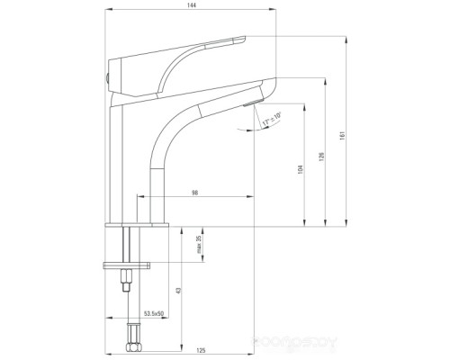 Смеситель Deante Hiacynt Nero BQH N21M