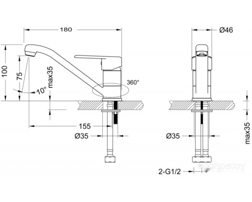 Смеситель Lemark Point LM0307C