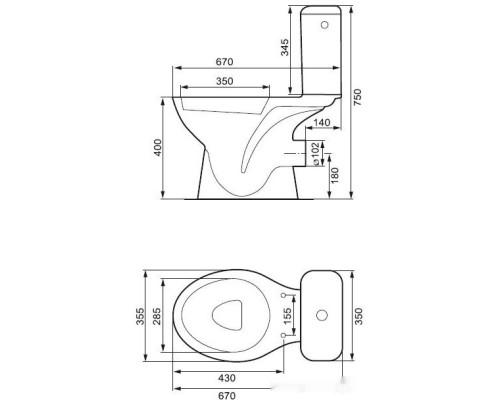 Унитаз Cersanit Mito Grey 010 TK002-005 Унитаз Cersanit Mito Grey 010 TK002-005