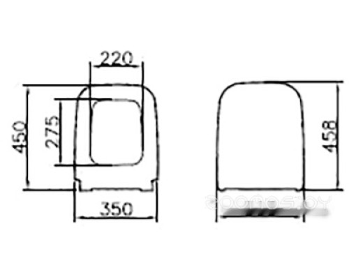 Унитаз Vitra L-box Shift Rimex 9855B003-7200