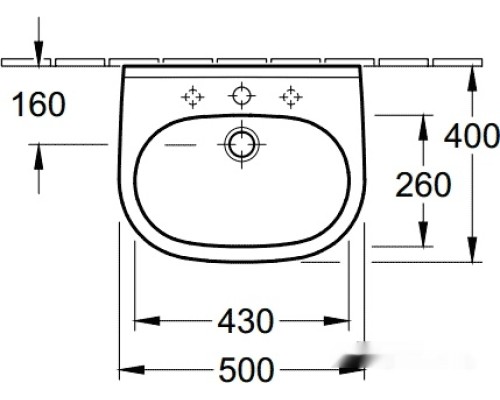 Умывальник Villeroy & Boch O.novo 50x40 [53605001]